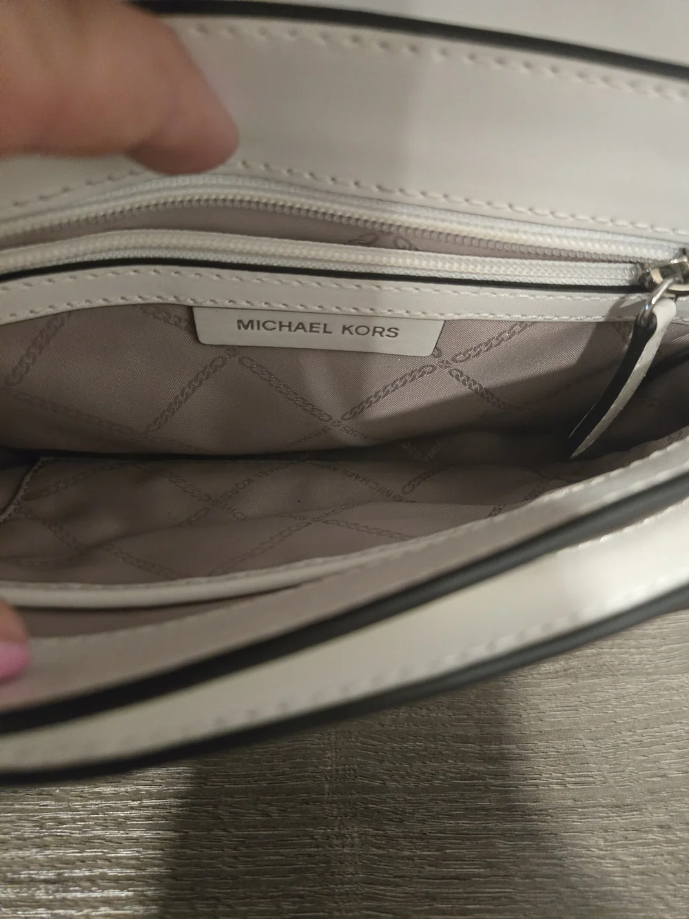 Michael Kors Black & White Signature Colorblock Crossbody